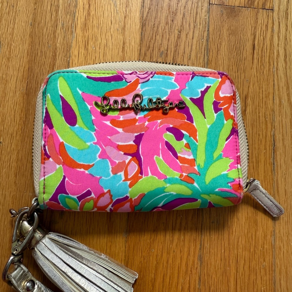 Lilly Pulitzer Vibrant Floral Wallet with Tassel